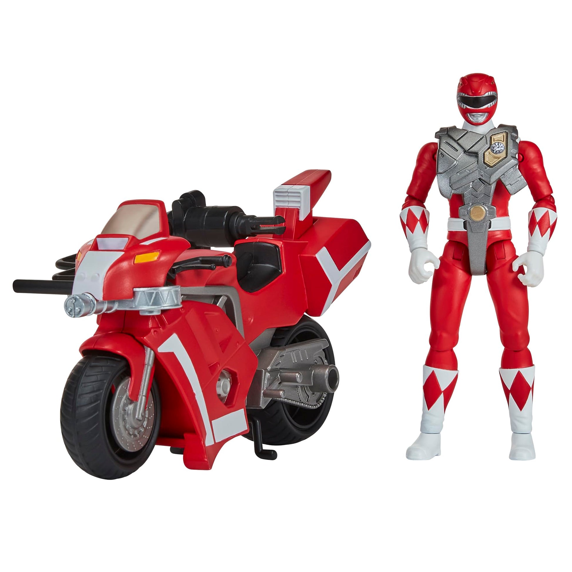 Power Rangers Mighty Morphin Re-Ignition - Tyrannosaurus Battle Bike with Red Ranger Figure by Playmates Toys