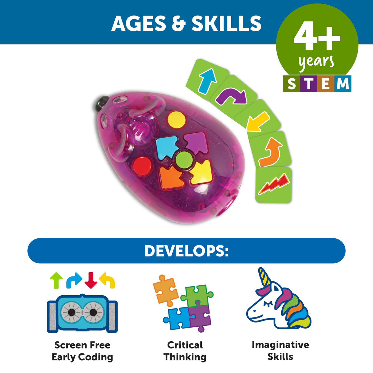 Learning Resources Rechargeable Code & Go Robot Mouse, Ages 4+