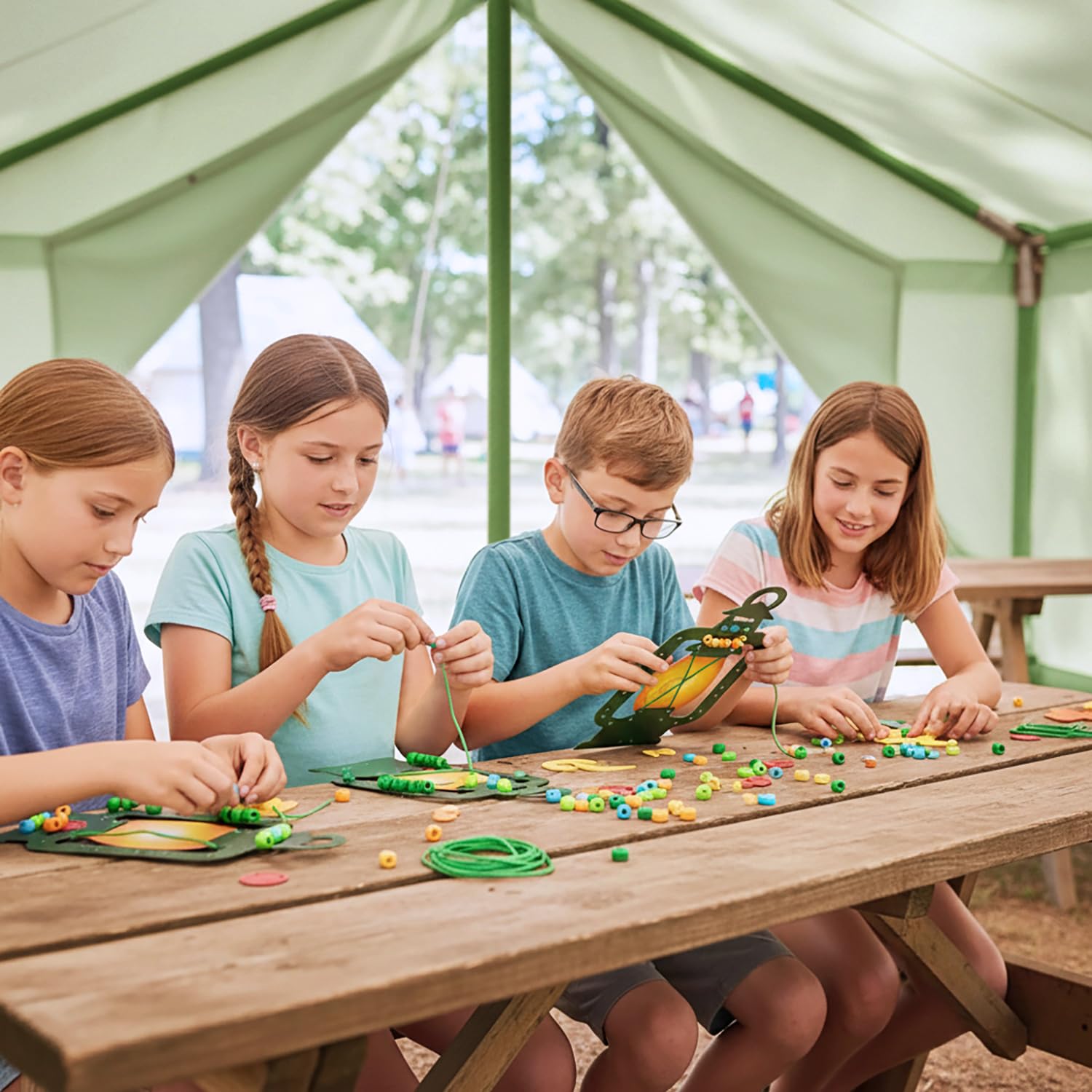 Fun Express Camp Lantern Lacing Sign Craft Kit - Makes 12, Vacation Bible School 2024