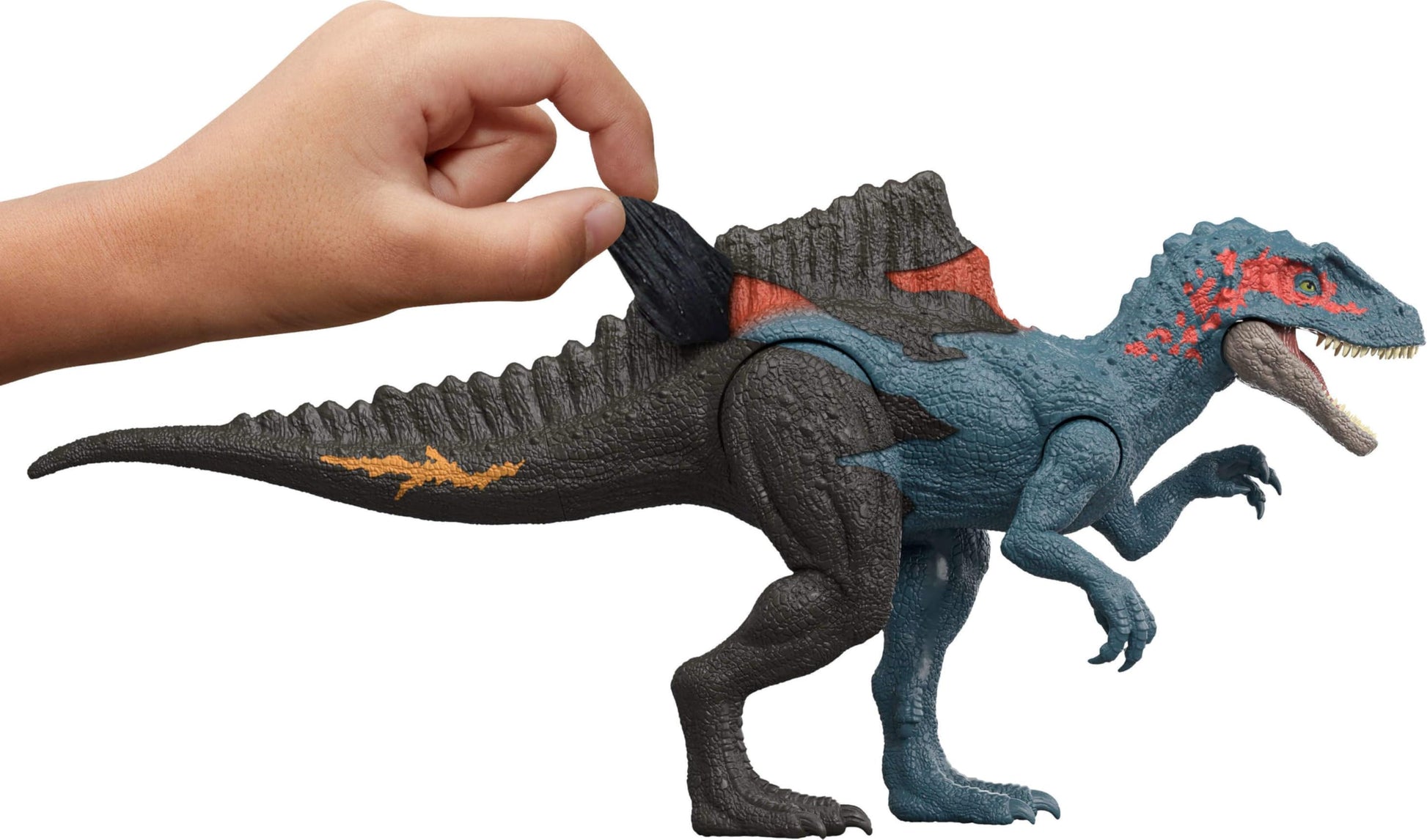 Mattel Jurassic World Dino Reveal Deluxe Concavenator Action Figure Toy, Tear Away Pack & Peel Off Color Change Dinosaur Play