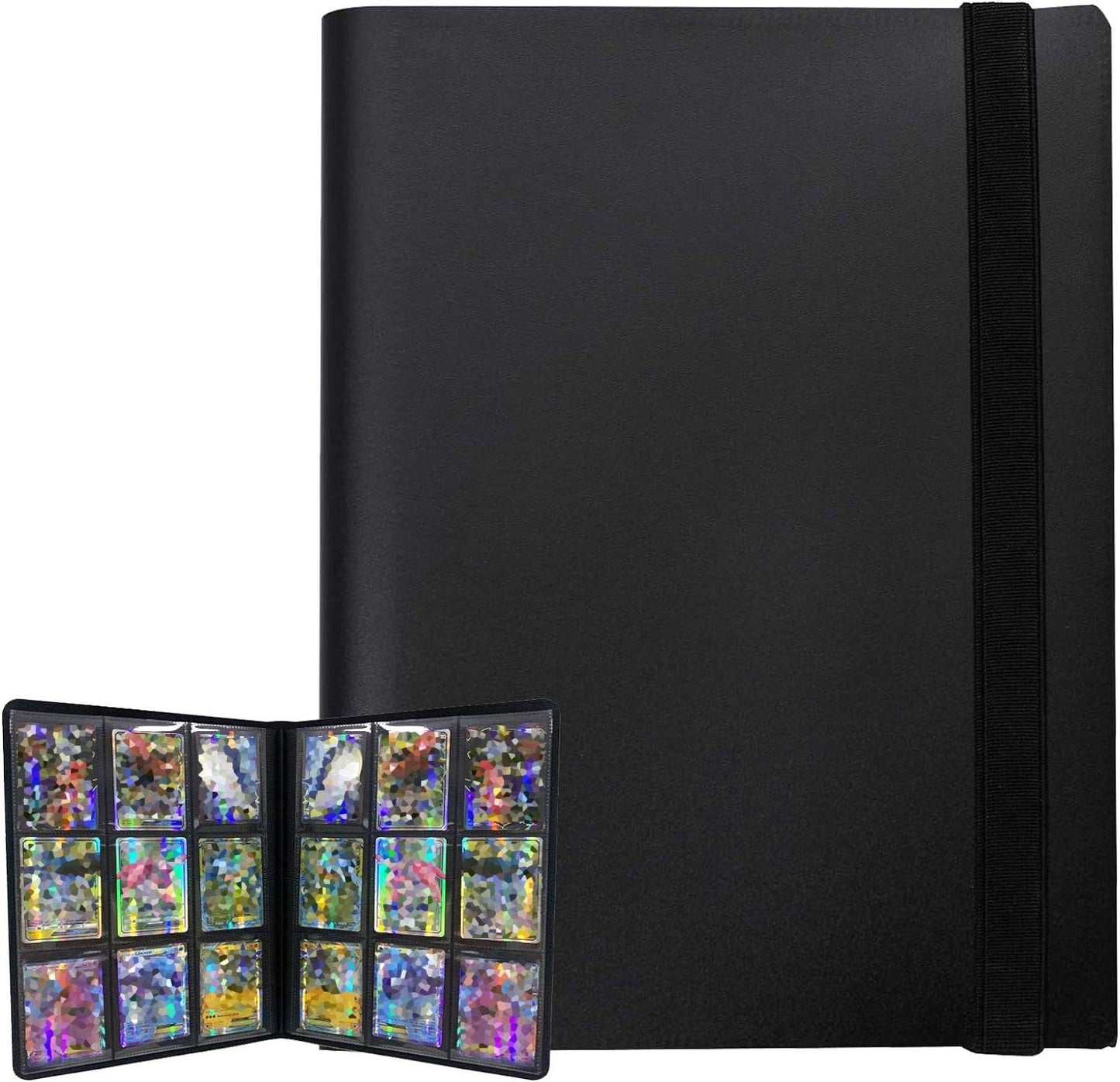 PKMLIFE Trading Card Binder Holder, 9 Pockets Collection Card Album Sleeves for Baseball Yugioh MTG Cards, Collectable Sports Card Binder Storage