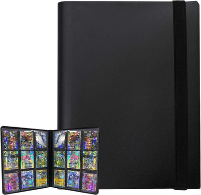PKMLIFE Trading Card Binder Holder, 9 Pockets Collection Card Album Sleeves for Baseball Yugioh MTG Cards, Collectable Sports Card Binder Storage