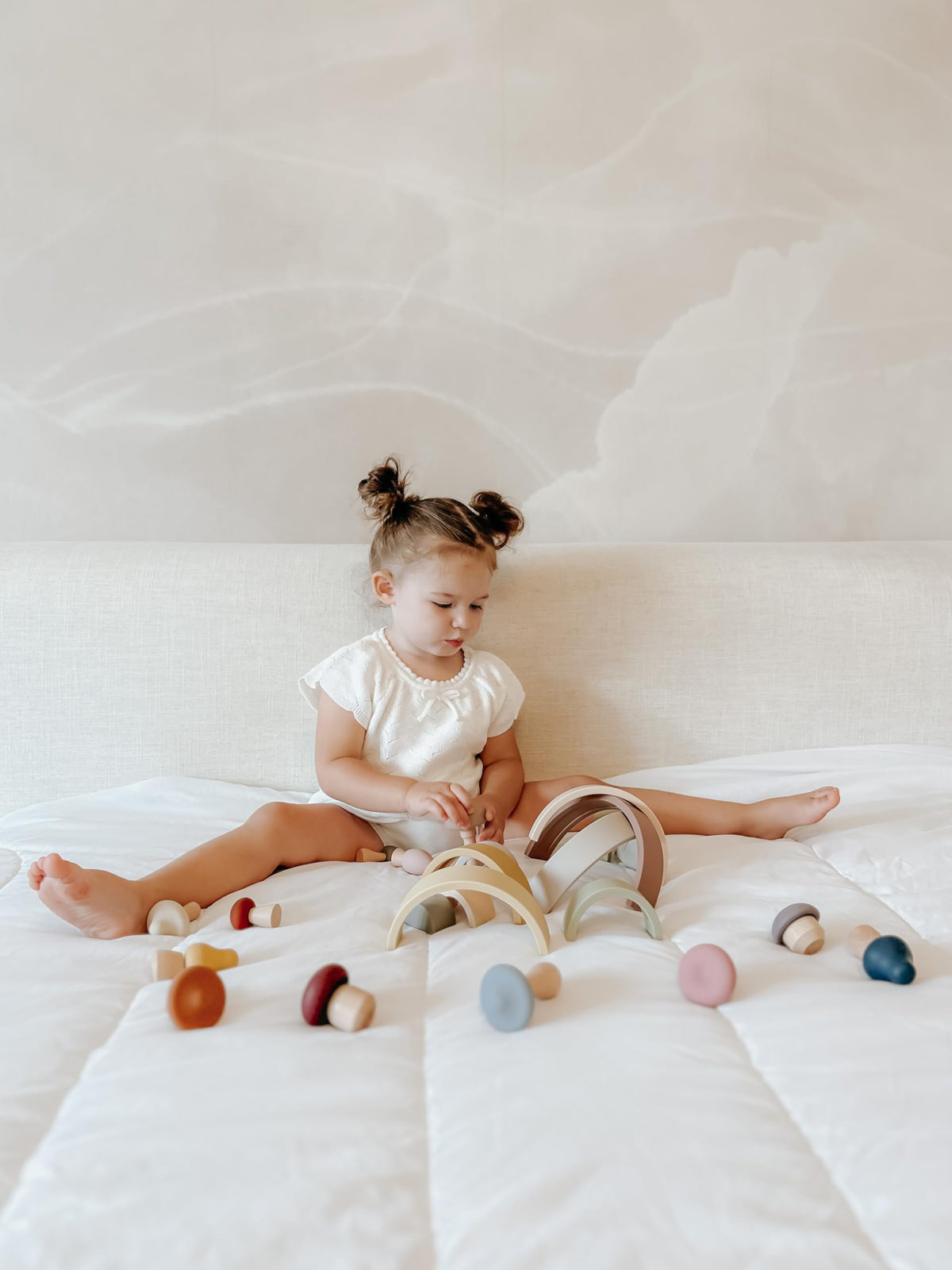 Lytl Rainbow Stacking Toy - Silicone Montessori Teething Toy for Toddlers & Childrens Development - Open-Ended & Sensory, Imagination & Fine Motor
