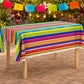 4E's Novelty Fiesta Plastic Tablecloth 4 Pack 54x108 Disposable Table Cover for Cinco De Mayo Party Supplies, Mexican Theme Kids Birthday, Taco