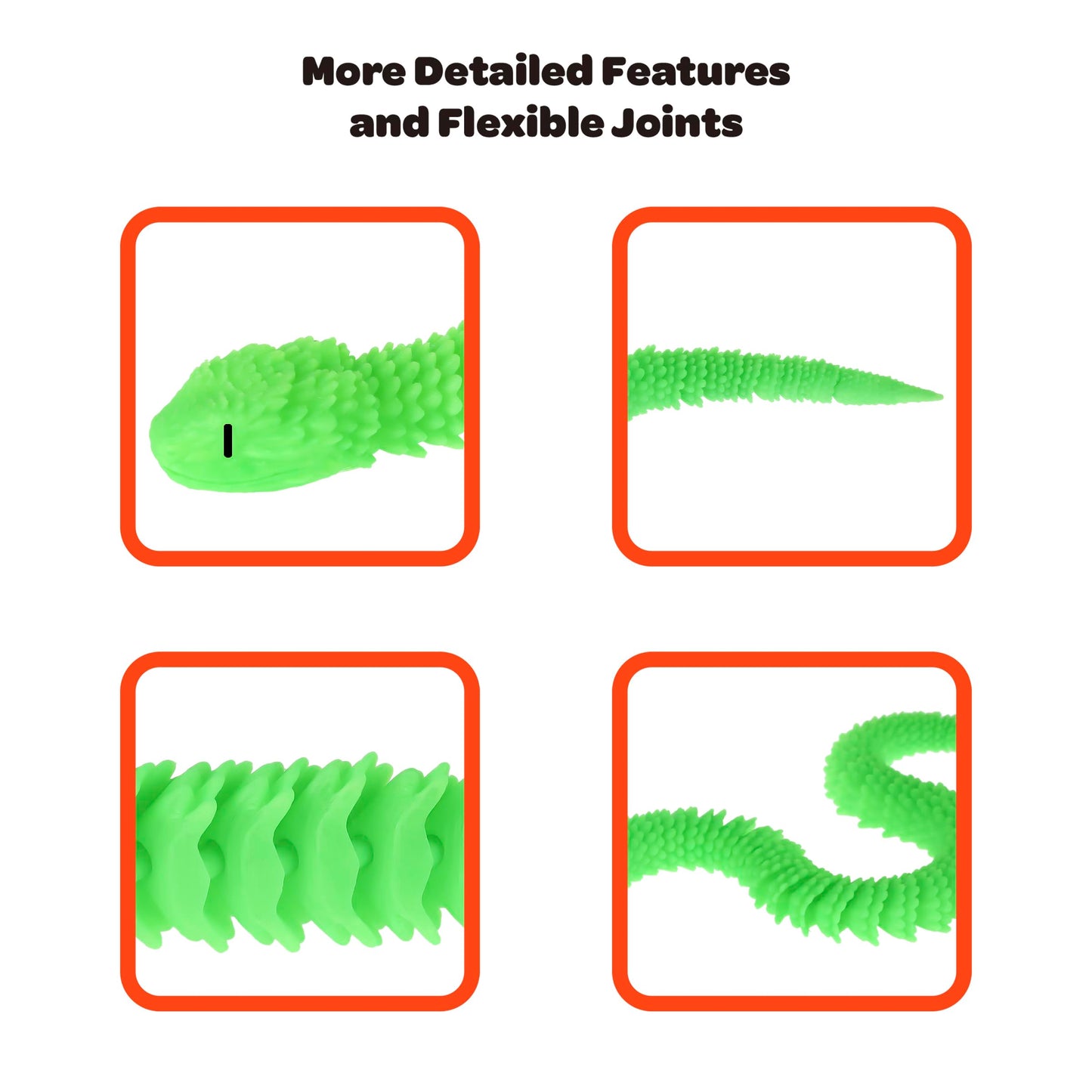 Born to Print Articulated 3D Printed Animal Fidget Toy - Flexible Moving Desk Toy for Kids & Adults | Sensory Stress Relief Toy | Realistic