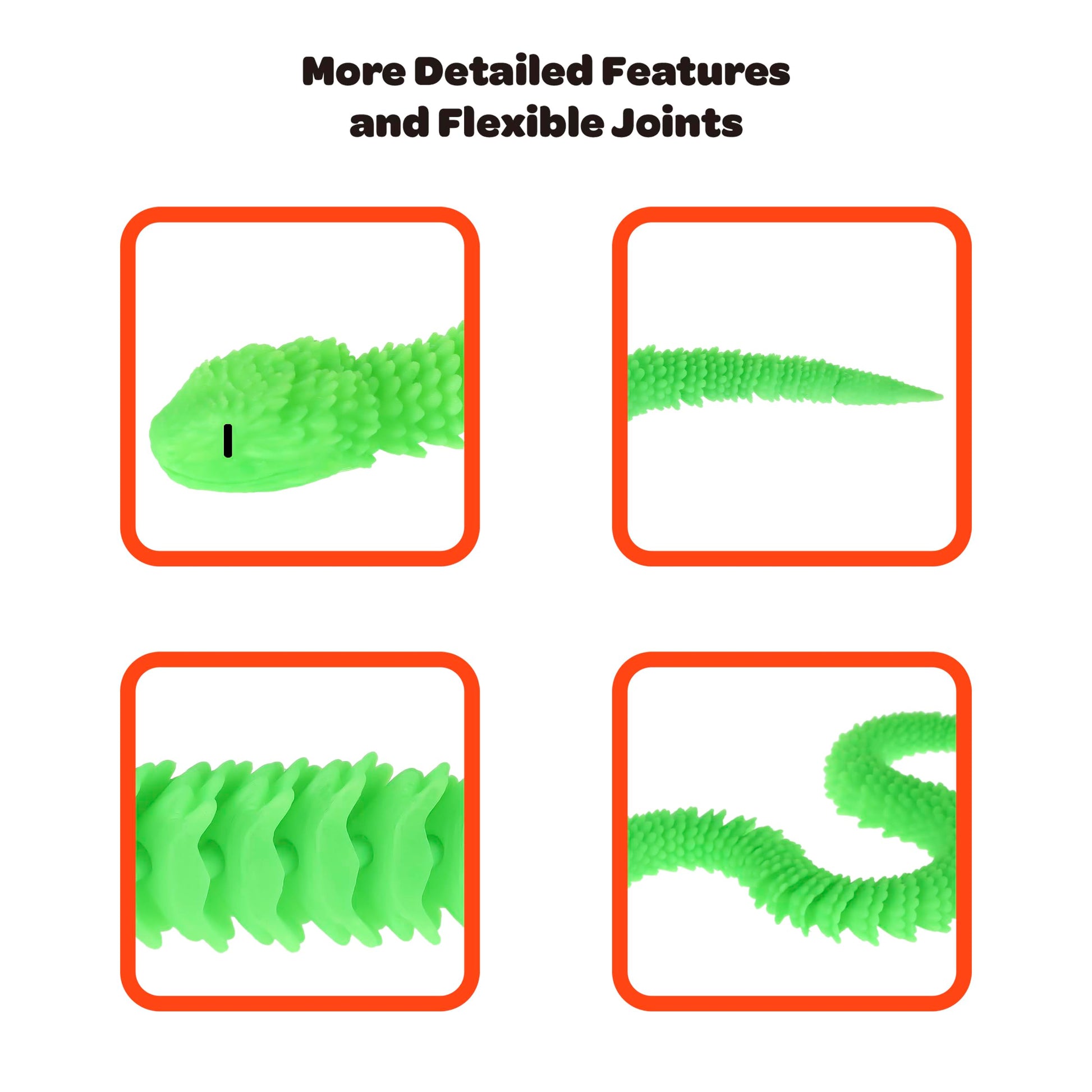 Born to Print Articulated 3D Printed Animal Fidget Toy - Flexible Moving Desk Toy for Kids & Adults | Sensory Stress Relief Toy | Realistic