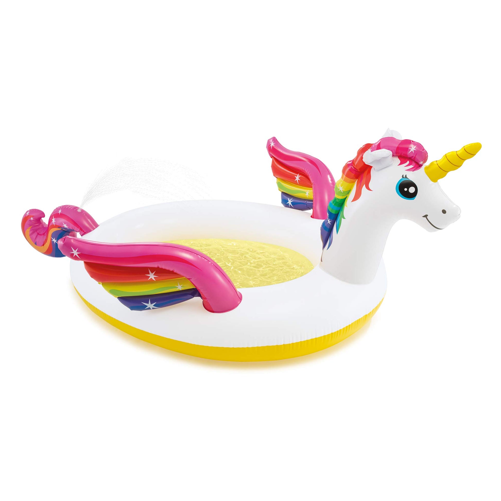 Intex Mystic Unicorn Spray Pool Inflatable Pool, White