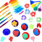 Paint Sponges for Kids,52pcs Early Learning Toddlers Sponge Paint Brushes Stamps Foam Art Craft Drawing Tools for Toddlers
