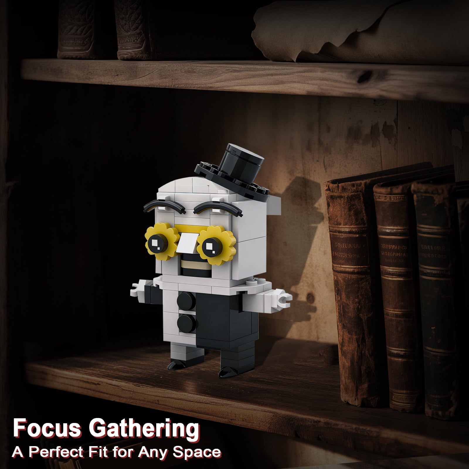 Art The Clown Building Block Set, Horror Villain Action Figure Model Kits with Yellow Glasses, Classic Movie Toy for Adult Fans and Teens Age 6+
