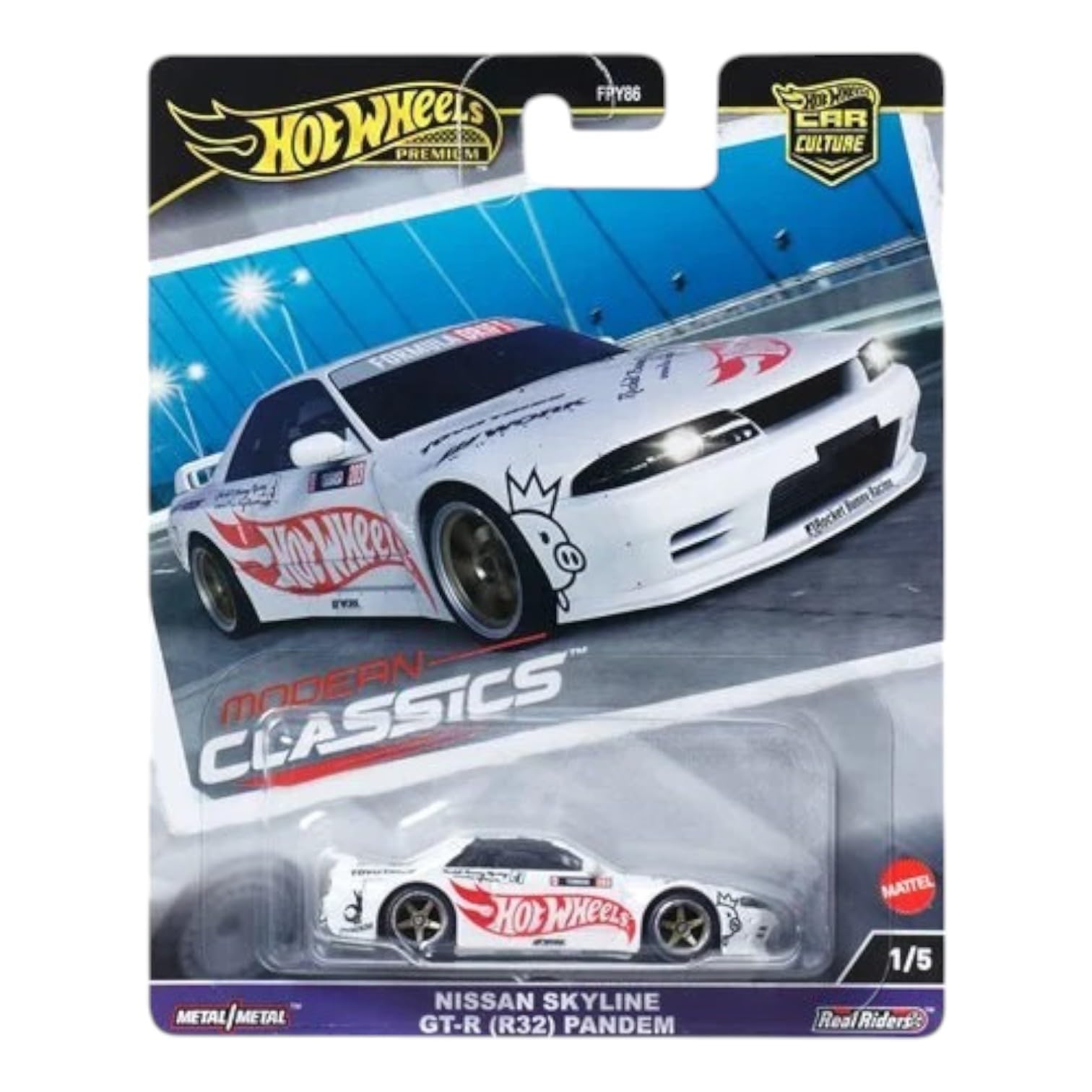 Hot Wheels Modern Classics Die-Cast Cars Set, 5-Pack, Nissan Skyline GTR, Mercedes-Benz 190E, Subaru Forester STI, Limited Edition FPY86-961E