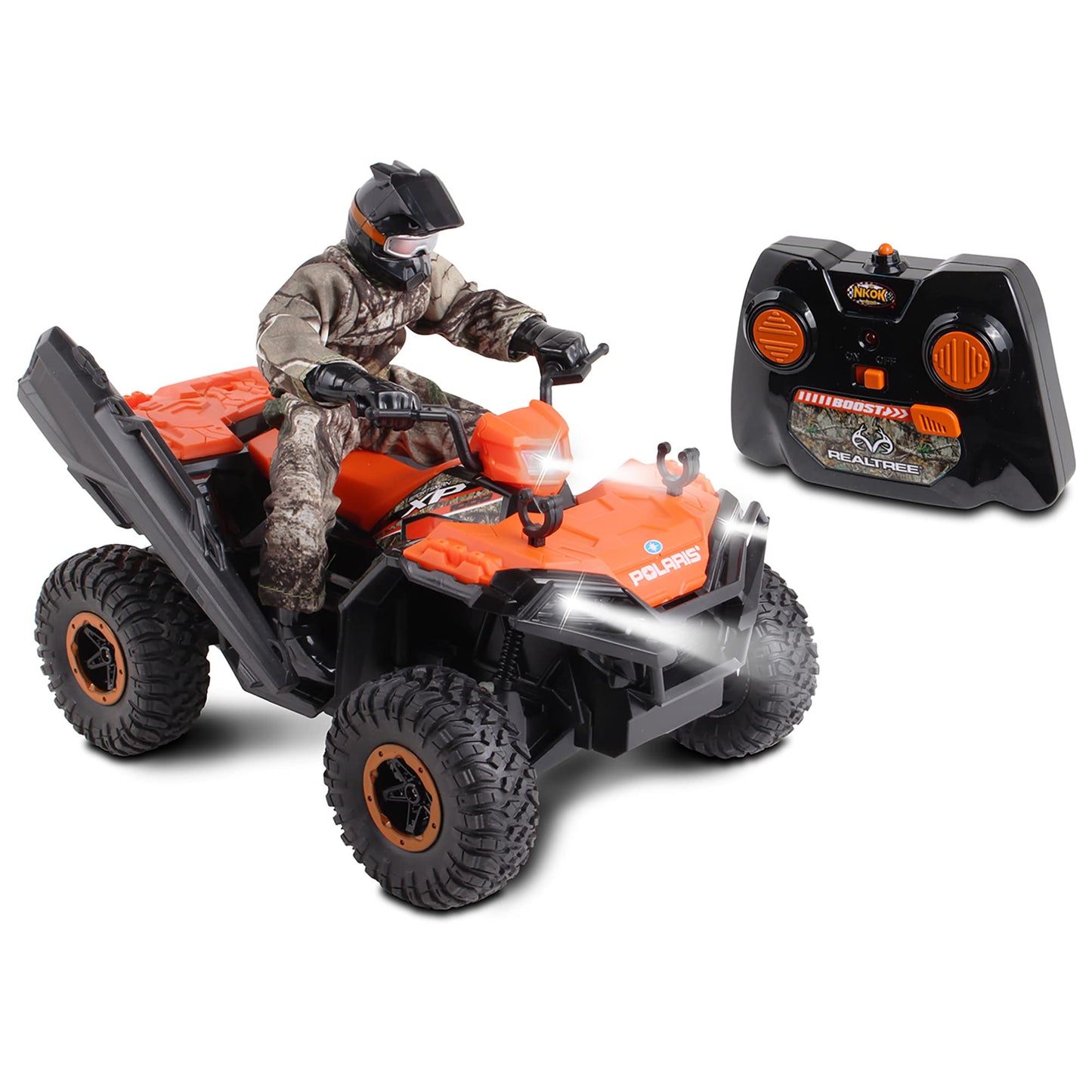NKOK Realtree 1:8 RC Polaris Sportsman ATV, Turbo Boost, 2.4 GHz, Ages 6+