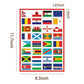 TamBee Countries Flags Stickers 224PCS Multi Territorial Maps Nations Patterns Face Sticker Travel Stickers Children's Room Decor Labels Football Team