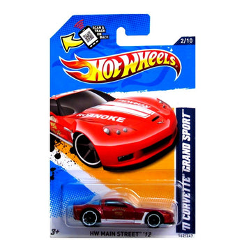 2012 Hot Wheels HW Main Street '11 Corvette Grand Sport Red [Roanoke Fire Dept] #162/247