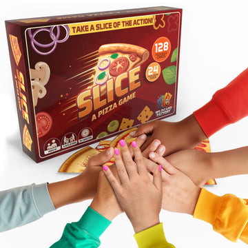 Slice - A Fast-Paced Pizza Card Slapping Game for Family Game Night | Easy to Learn | 15 Minute Rounds | Kids, Teens & Adults 3-8 Players Ages 8+