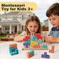Wooden Block Puzzle, Montessori Toys Stacking Game, Preschool Educational Brain Teaser Puzzles for Toddlers and Kids Ages 3-5, Gift for Girls and Boys
