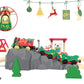 Electric Train Set for Wooden Tracks, Battery Powered Trains Toy with Lights & Sounds for Toddlers, Motorized Train for Kids Compatible with Thomas