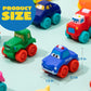 JOYIN Cartoon Cars, Soft Rubber Toy Car Set, Mini Vehicles, Bath Toy Car for Toddlers, Christmas Great Gift for Boys and Girls, Summer Beach and Pool