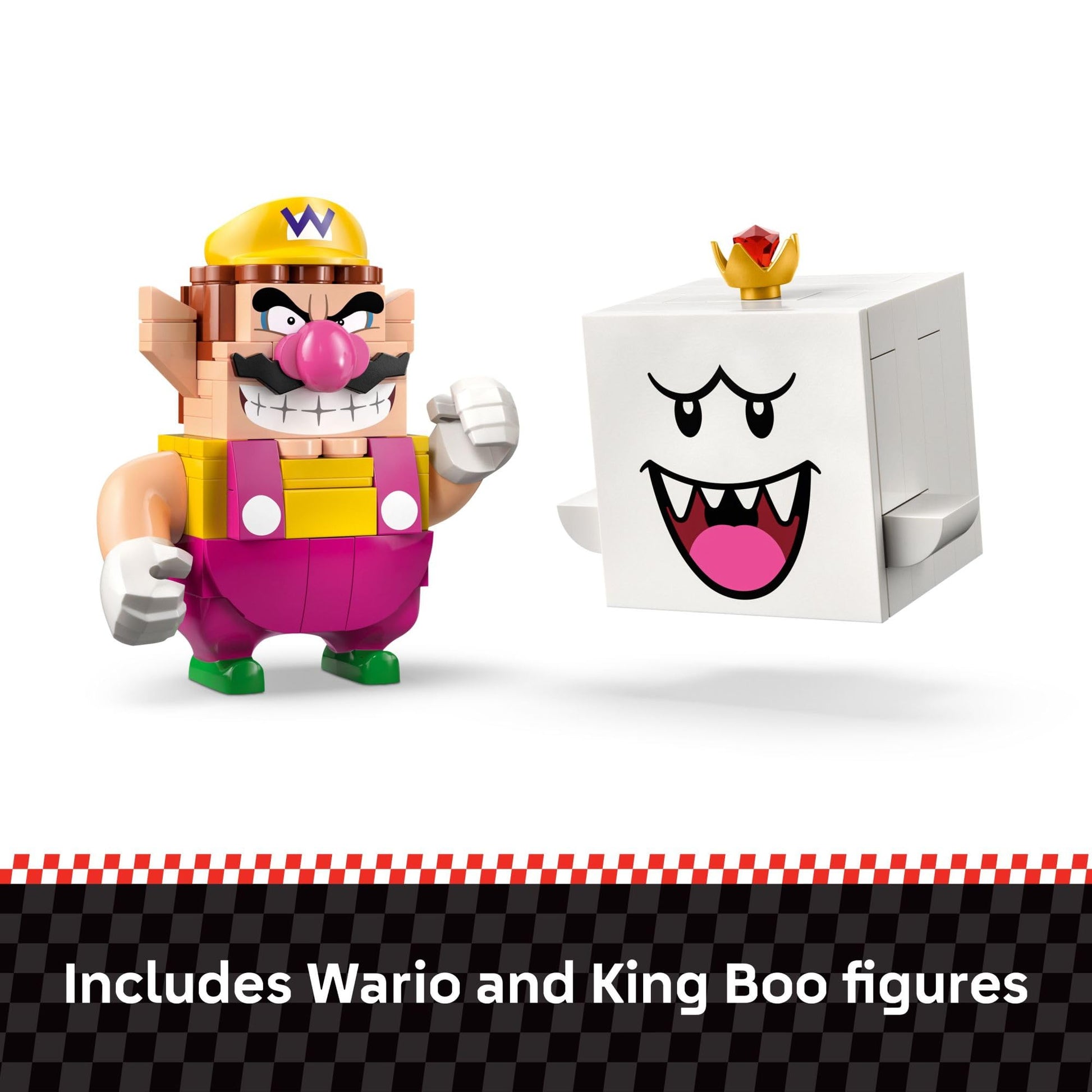 LEGO Super Mario: Mario Kart - Wario & King Boo Building Toy for Kids - Buildable Car Toys W/Drifting Action for Boys & Girls, Ages 8+ - Pretend Play