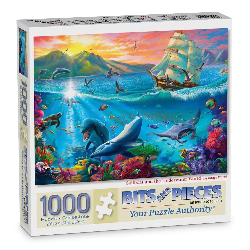 Bits and Pieces - Jigsaw Puzzle for Adults - Sailboat and The Underwater World - Ocean Jigsaw Puzzle by Image World