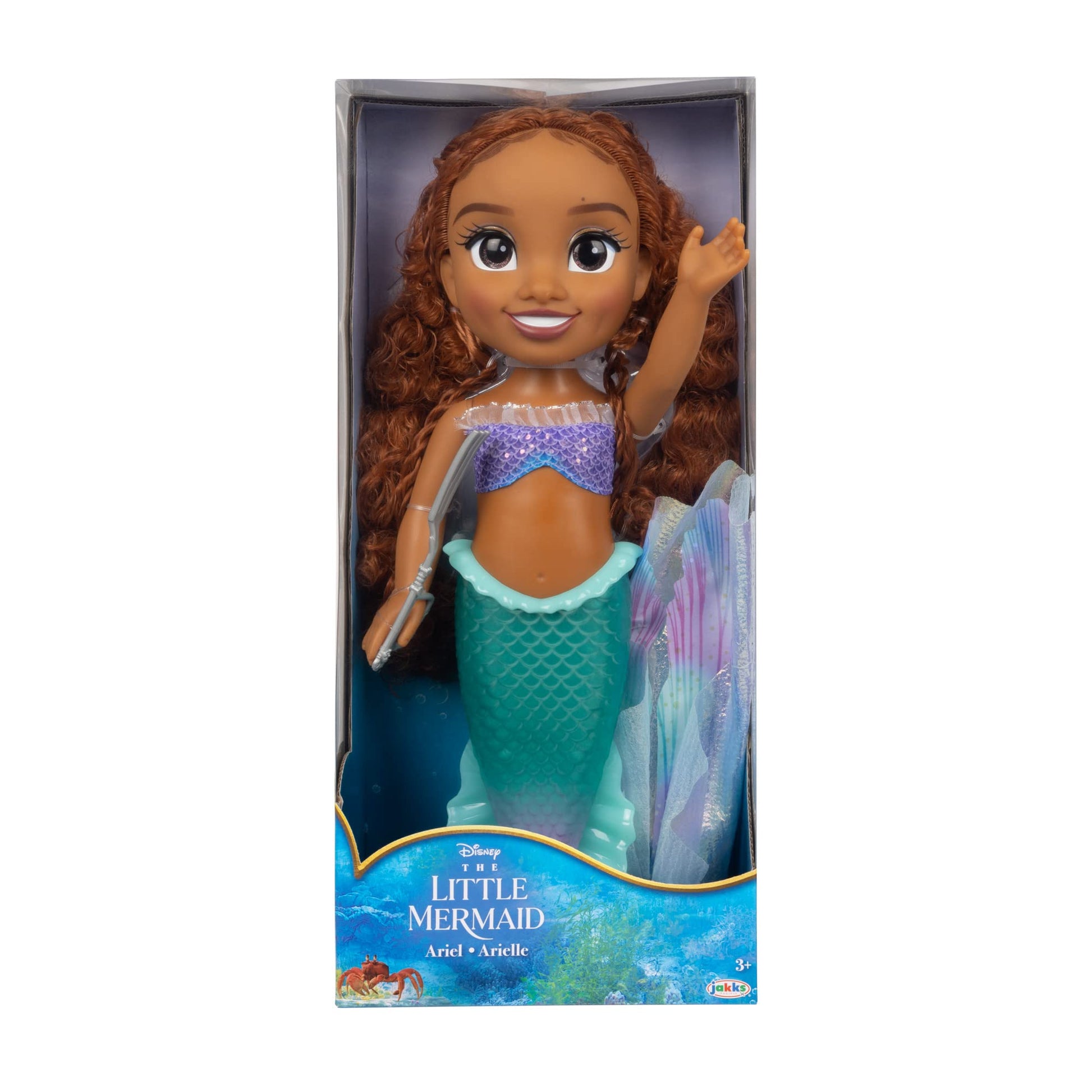 The Little Mermaid Disney Little Mermaid Movie - Stunning 15" Ariel Doll with Pearlised Iridescent Tail and Sparkling Fabric Fins
