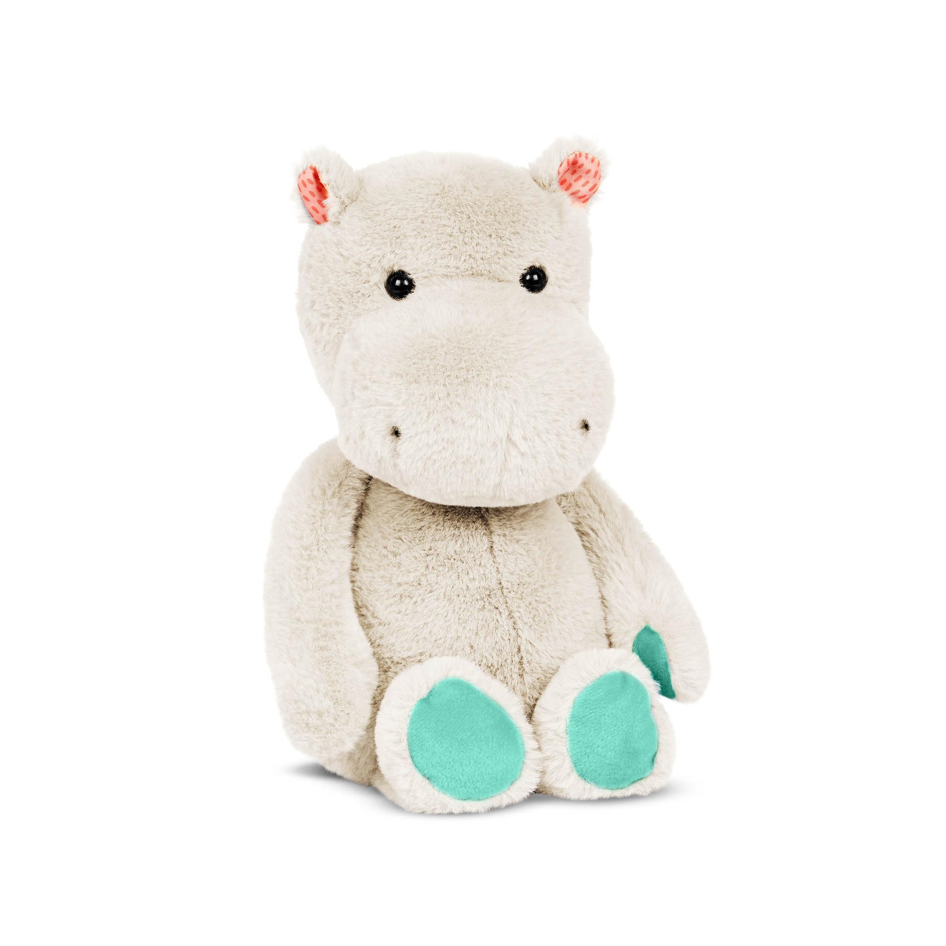 B. toys - 12-Inch Plush Hippo - Stuffed Animal - Soft & Gray Hippopotamus Toy - Washable Toys for Baby, Toddler, Kids - Happyhues - Garry Grey Hippo