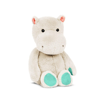 B. toys - 12-Inch Plush Hippo - Stuffed Animal - Soft & Gray Hippopotamus Toy - Washable Toys for Baby, Toddler, Kids - Happyhues - Garry Grey Hippo
