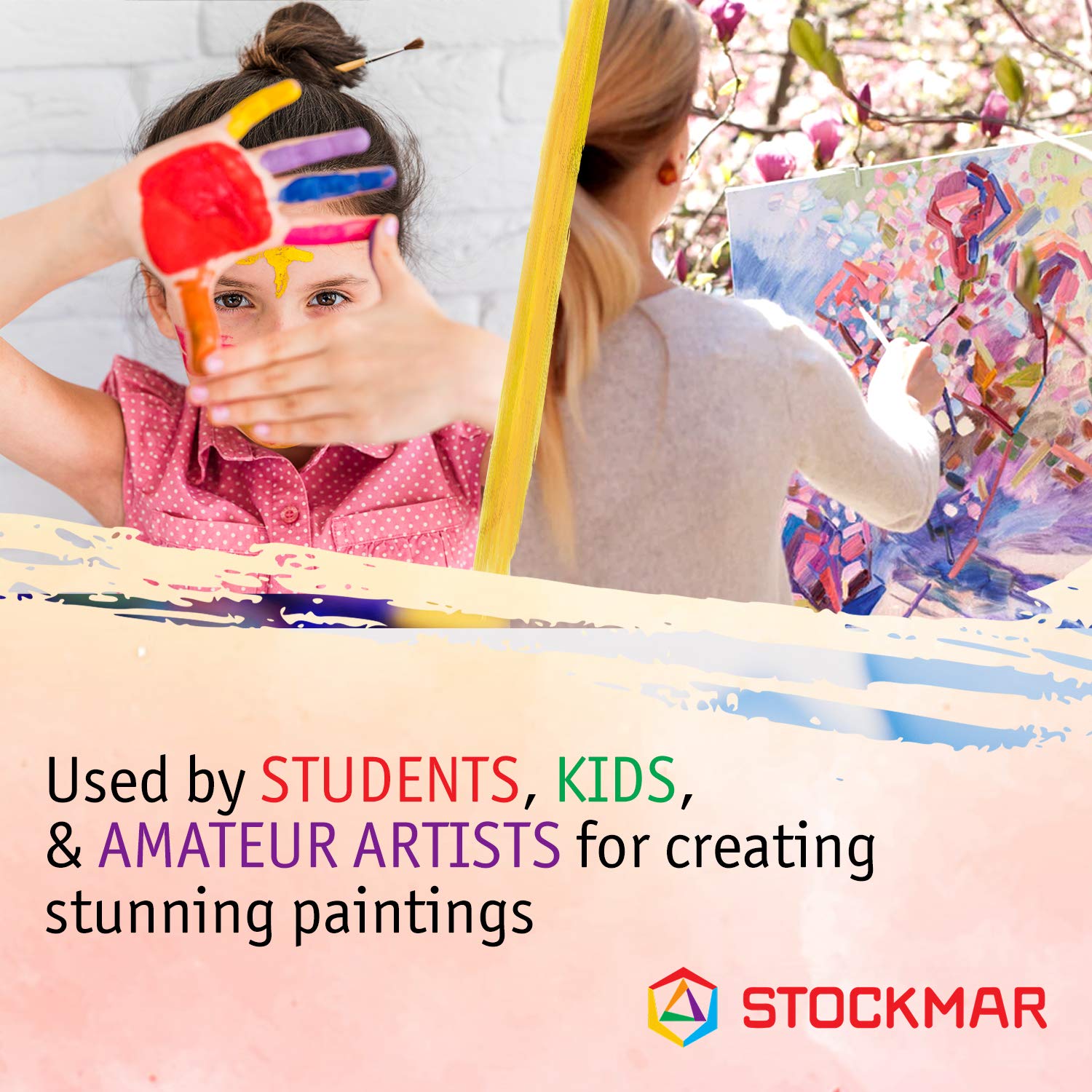 Stockmar Watercolor Paint- 6 Set, Washable Paint for Kids, Homeschoolers & Students, Waldorf Art Supplies (6 Bottles, 20 mL each)