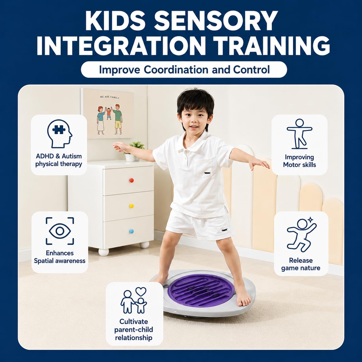 Balance Board Maze for Kids,Load Bearing 130lb Sensory Toys, for 3 Old Children Playing Fun,ADHD & Autism Physical Therapy, Improving