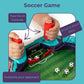 OLEOCA Soccer Board Game - 2 in 1 Foosball & Sling Puck Game Set with Dual Control Handles, Scorekeeper and Goal Bell, Soccer Toys for Kids Ages 3+