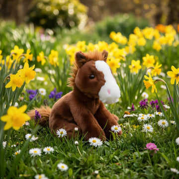 The Petting Zoo Floppy Horse Stuffed Animal Plushie, Gifts for Kids, Wild Onez Wildlife Animals, Horse Plush Toy 8 inches