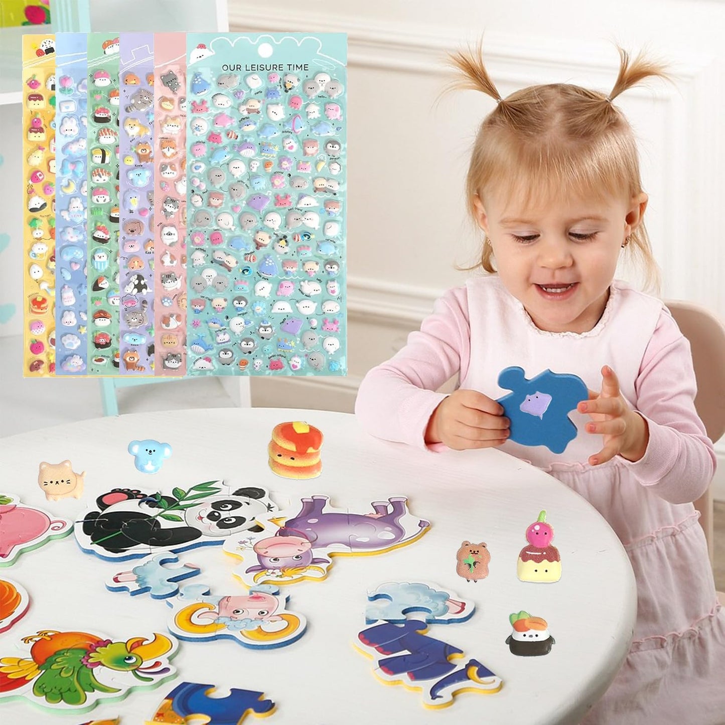 Cute Mini Puffy Stickers 600?, 3D Tiny Micro Bulk Sticker Set for Kids Girls and Adults for Rewards for Phone Cases, otebook, Scrapbooking