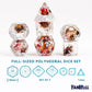 FanRoll 16mm Resin Poly DND Dice Set: Rose Dice, Role Playing Game Dice for Dungeons and Dragons