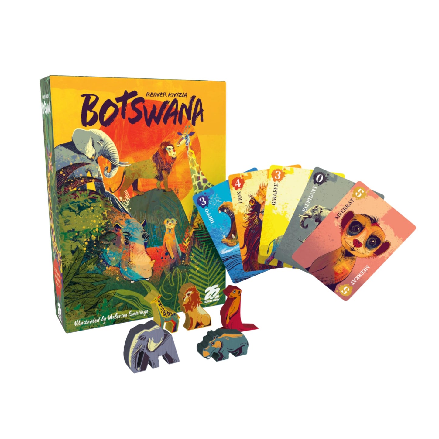 25th Century Games Botswana - Animal Collecting Strategy Card Game by Reiner Knizia Ages 7+ | 2-5 Players | 20-30 Min Playtime | Family-Friendly