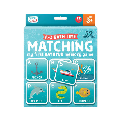 Chuckle & Roar Bath Matching Memory Game for Kids Ages 3+ - Water-Safe Foam Alphabet Matching Game for Toddlers, Bathtub & Pool Learning Fun