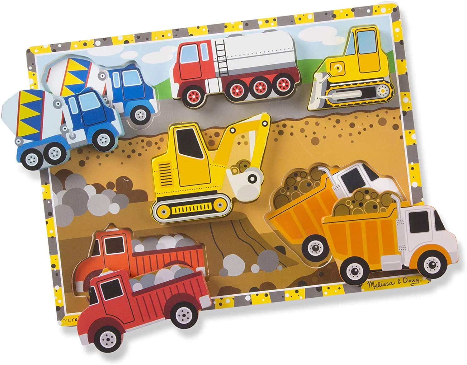 Melissa & Doug Construction Chunky Puzzle, 1 EA