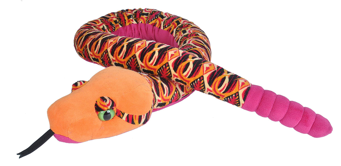 Wild Republic Snakesss Tribal Orange Stuffed Animal - 54"
