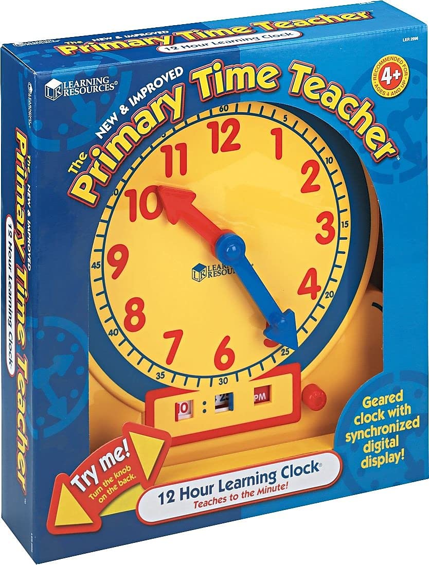 Learning Resources Primary Time Teacher 12-Hour Learning Clock