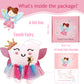 SQIMZAR Tooth Fairy Pillow,Tooth Fairy Plush Dolls for Girls with Pocket and Glittering Wings,Tooth Fairy Gifts Bag Pouch for Girls