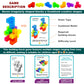 OUXIA Magnetic Building Blocks Magic Magnetic 3D Puzzle Cubes, Set of 7 Multi Shapes Magnetics Blocks with 54 Guide Cards, Children's Educational Toys
