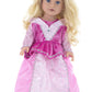 Little Adventures Sleeping Beauty Princess Doll Dress - Doll Not Included - Machine Washable Child Pretend Play and Party Doll Clothes with No Glitter