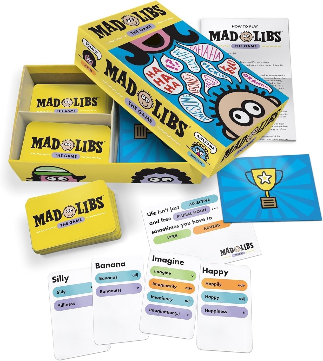 Looney Labs Mad Libs: The Game - Funny Sentence Building Game for Friends and Family, 3-8 Players