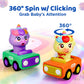 iPlay, iLearn Press to Go Unicorn Car Toys for Toddler 1-3, Baby Animal Racing Cars, Infant Girl Push Go Friction Toy, Kids Play Vehicle for 12 18 24