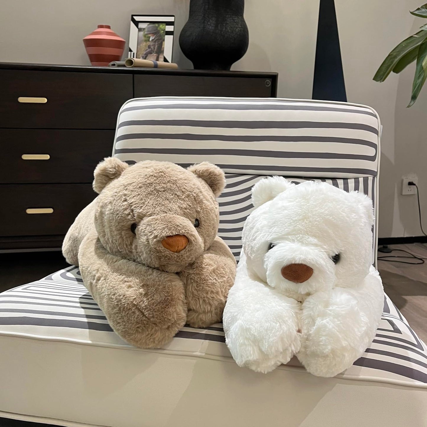 FoxVilla 4lbs Polar Bear Weighted Stuffed Animals, 24 inch Weighted Plush Stuffed Animals for Adults, Cute Soft Weighted Plush Throw Animal Pillow