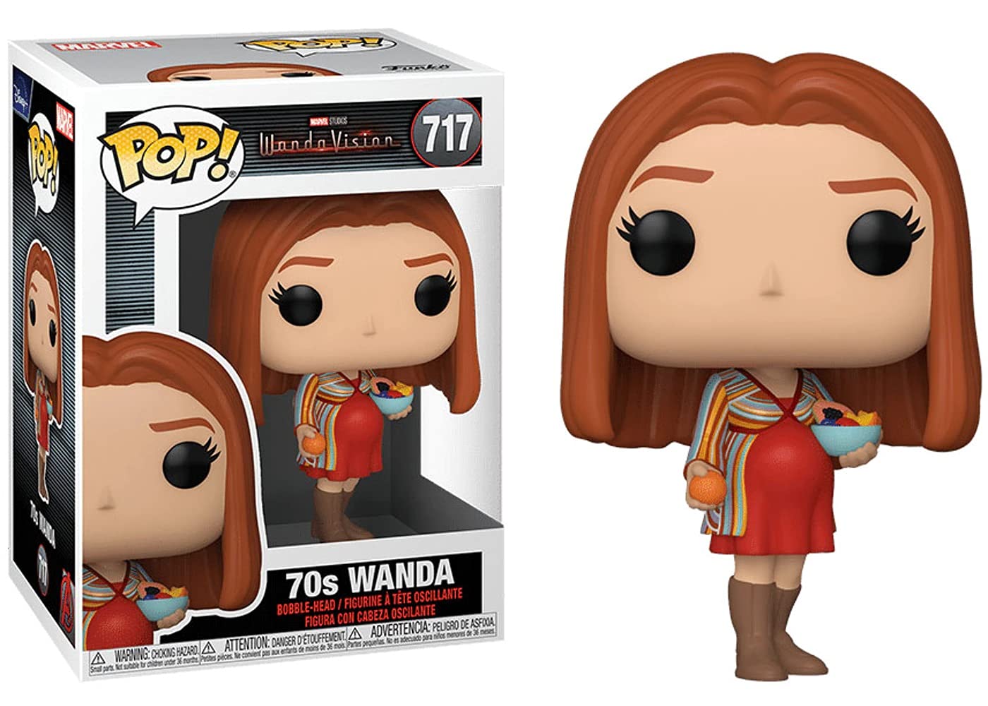 Funko Wanda 70's Pop #717 Pop TV: Wanda Vision Vinyl Figure (Bundled with EcoTek Protector to Protect Display Box)