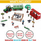 Liberty Imports Pretend Play Dairy Farming Toys Set with Farm Animals, Farmers, Figures and Accessories for Kids (23 Pieces)