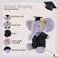 Made By Aliens Graduation Plush Toy 2026 - Soft Stuffed Animal Plush with Cap & Diploma/Gown/Sash - Graduation Gift for Kids Preschool Kindergarten