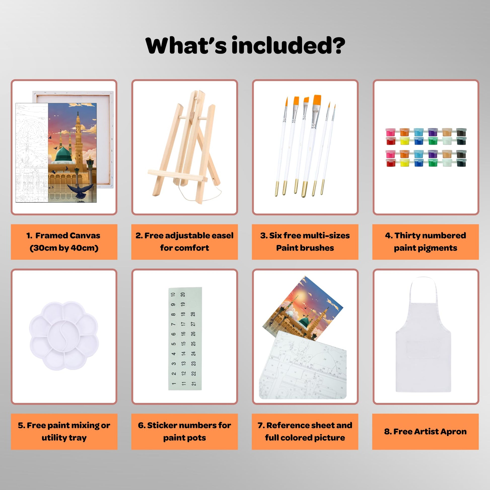 UMRASTORE Masjid an-Nabawi Paint by Numbers Kit | Islamic Paint by Numbers | Islamic Painting | Islamic DIY Art |