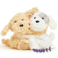 warmies Hugs Duo Microwavable & Weighted Stuffed Animals, Puppy - Heatable Plush for Warmth & Cool Relief - Weighted Plushies- Heated Plushie