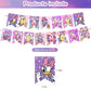 Daisy Duck Party Decoration Set - Movie Theme Banner, Cake Topper, Latex Balloons for Fan's Birthday Supplies