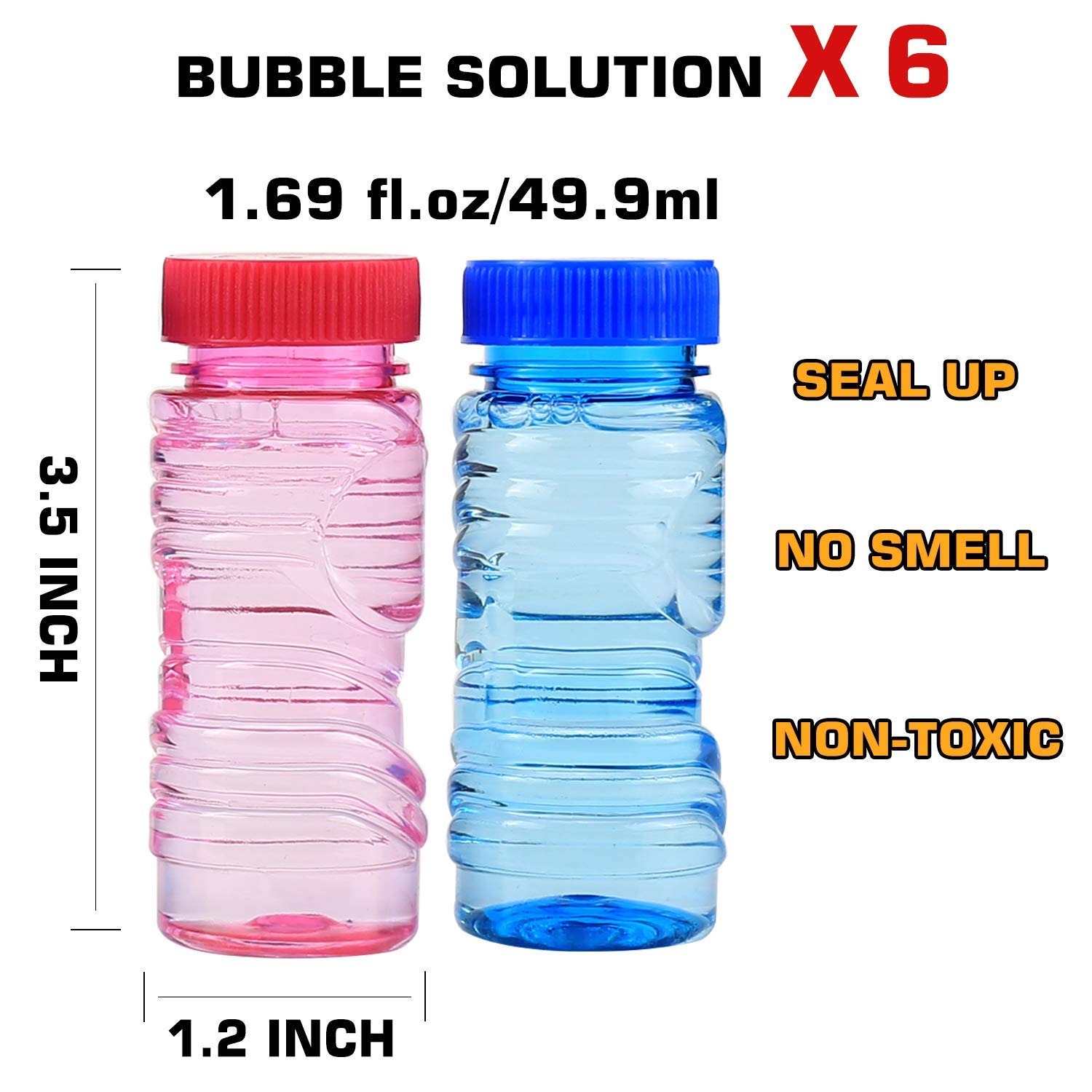 LED Bubble Gun Shooter, 6 Pieces Wind Up Blaster Outdoor Party Favor Prize